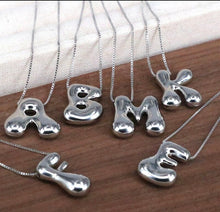 Load image into Gallery viewer, Silver Balloon Initial Necklace
