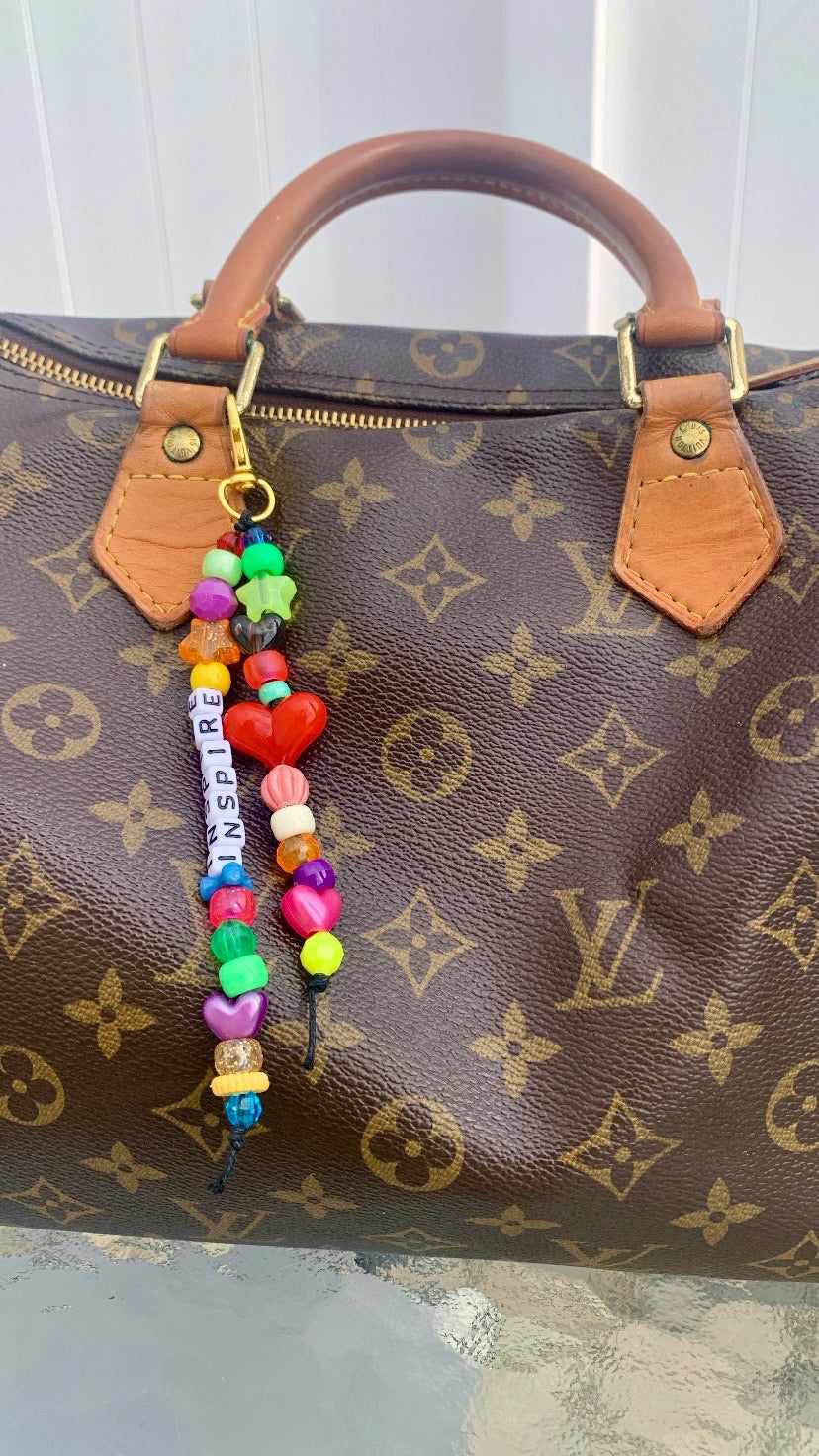 Beaded Double Strand Bag Charm