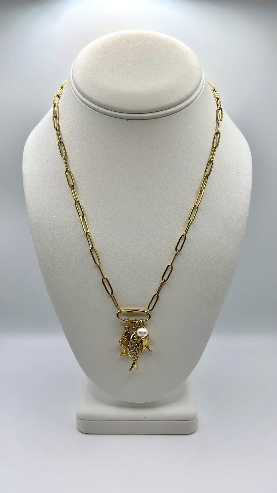 Multi Fish Gold Necklace