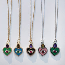 Load image into Gallery viewer, Evil Eye Heart Necklace
