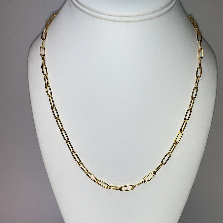 Gold Paper Clip Chain