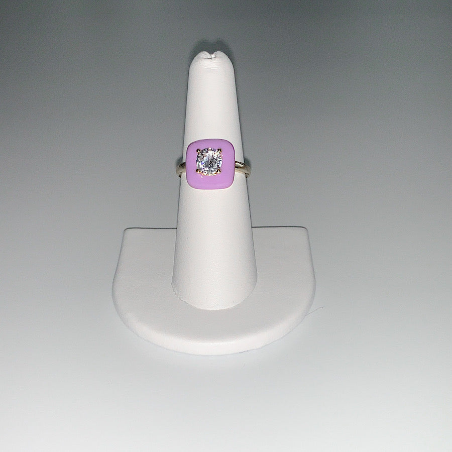 Square Crystal Ring