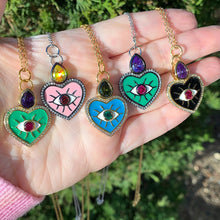 Load image into Gallery viewer, Evil Eye Heart Necklace
