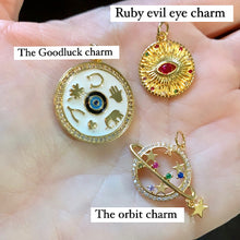 Load image into Gallery viewer, Ruby Evil Eye Charm
