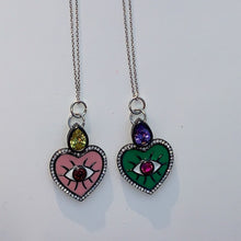 Load image into Gallery viewer, Evil Eye Heart Necklace
