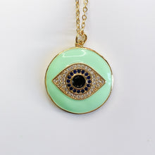 Load image into Gallery viewer, Coin Evil Eye Necklace
