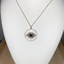 Load image into Gallery viewer, Coin Evil Eye Necklace
