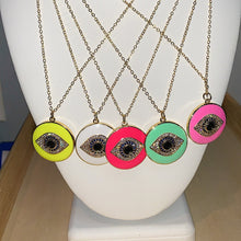 Load image into Gallery viewer, Coin Evil Eye Necklace
