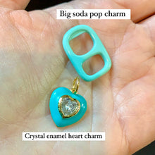 Load image into Gallery viewer, Crystal Enamel Heart Charm
