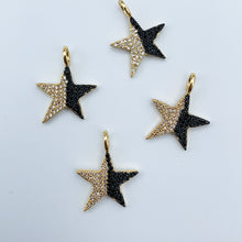 Load image into Gallery viewer, Two Tone Pave Star Charm
