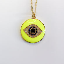 Load image into Gallery viewer, Coin Evil Eye Necklace
