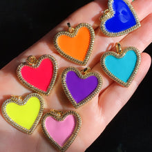 Load image into Gallery viewer, Pave Enamel Heart Charm
